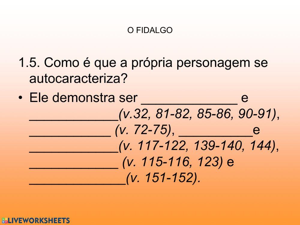 Auto da barca do inferno - O Fidalgo