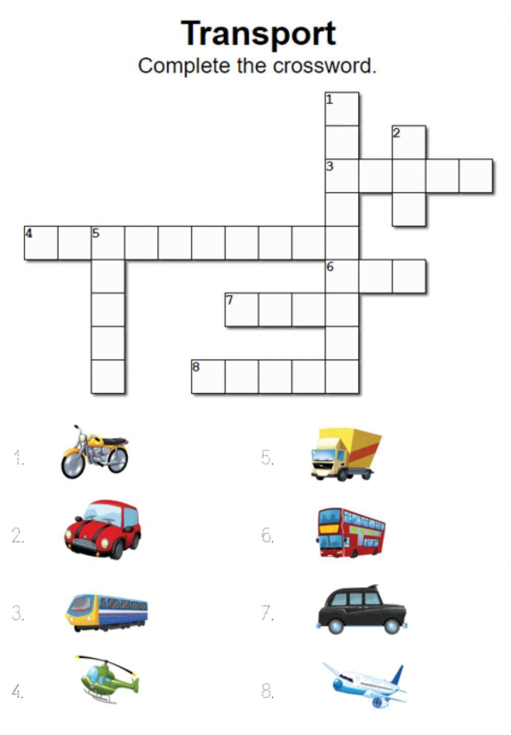 Transport. Crossword