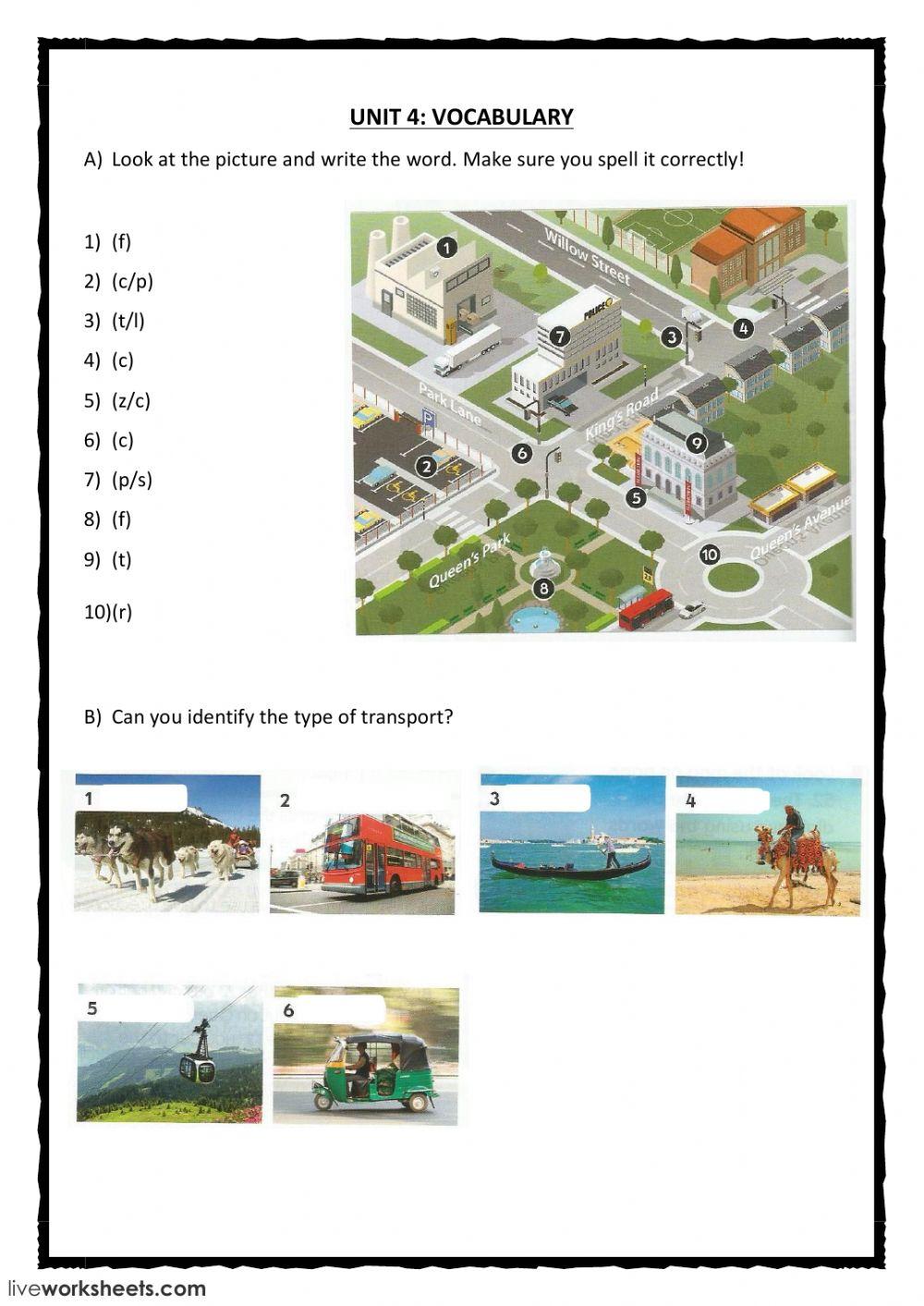 5º Unit 4 Vocabulary