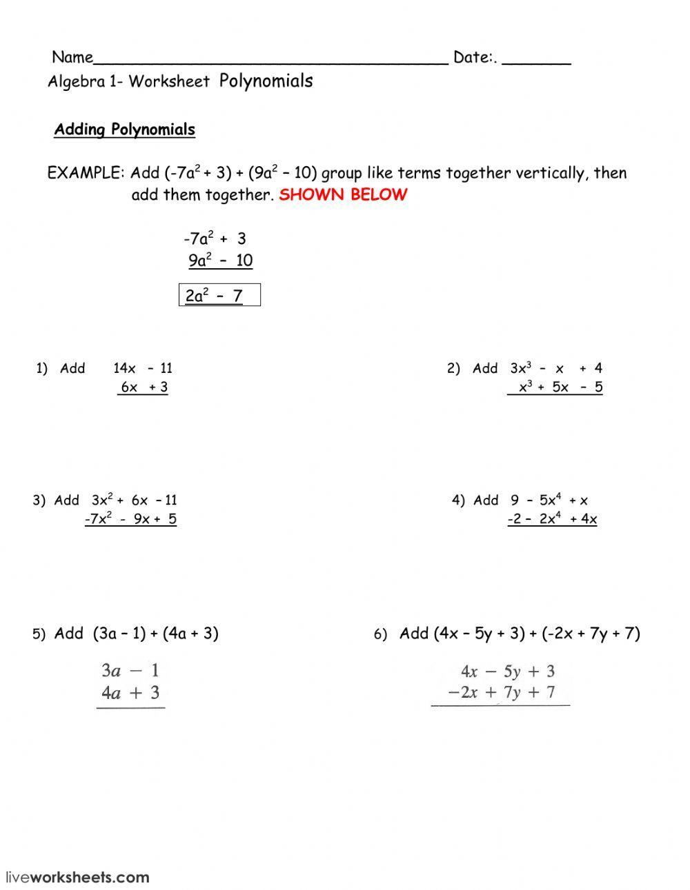 50237 | Adding polynomials | Andrew White