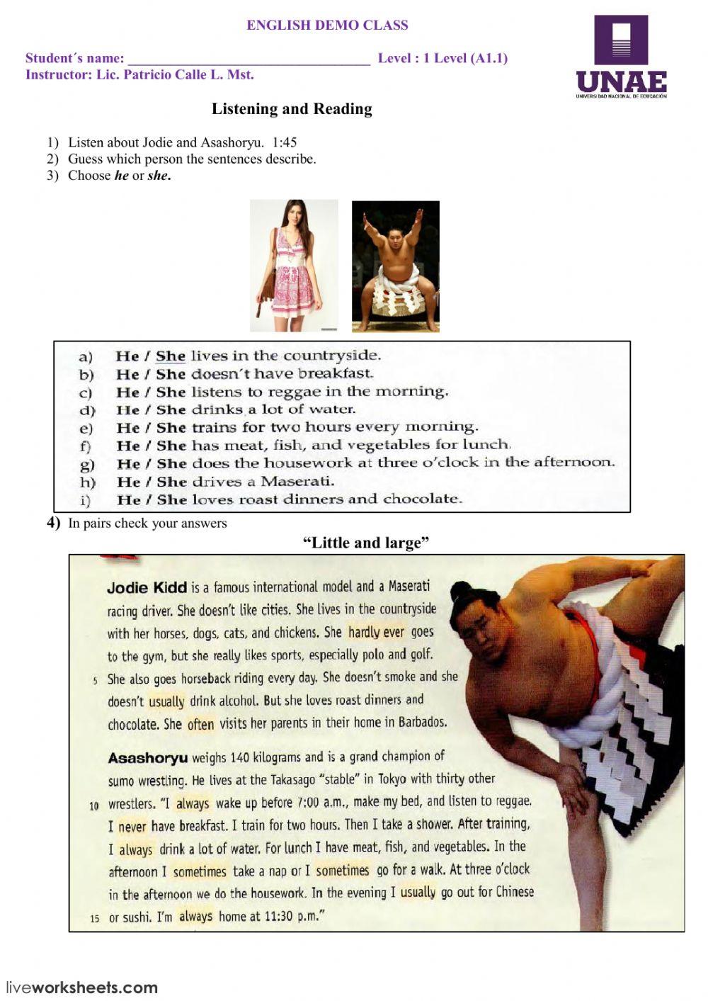 Adverbs of frequency