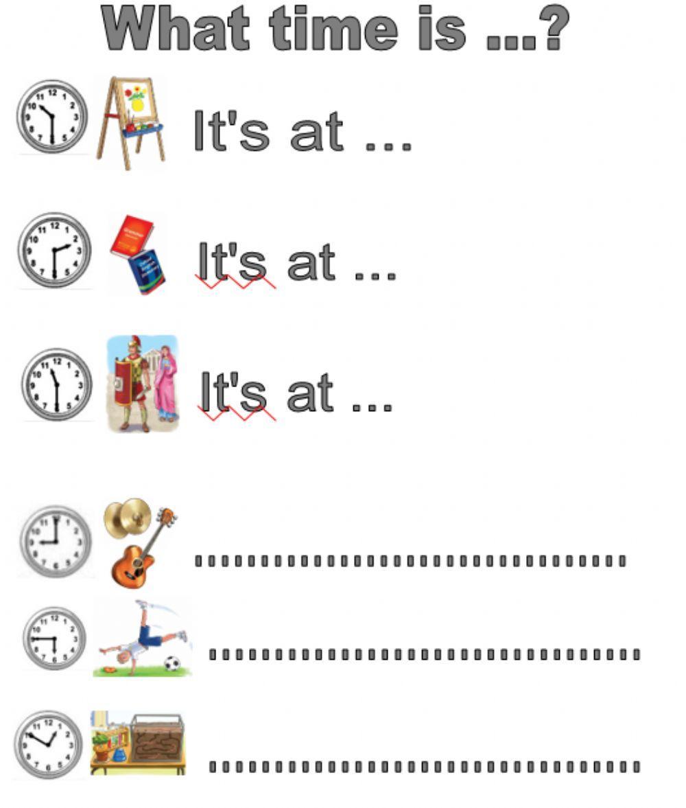 At the school. What time is...?