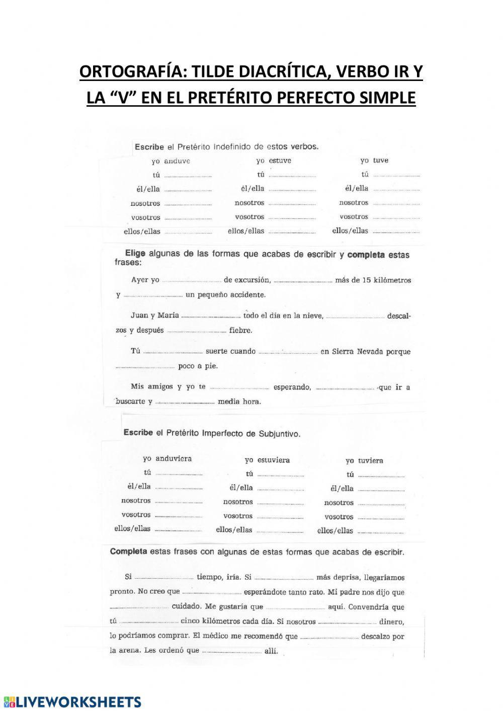 Ortografía: tilde diacrítica