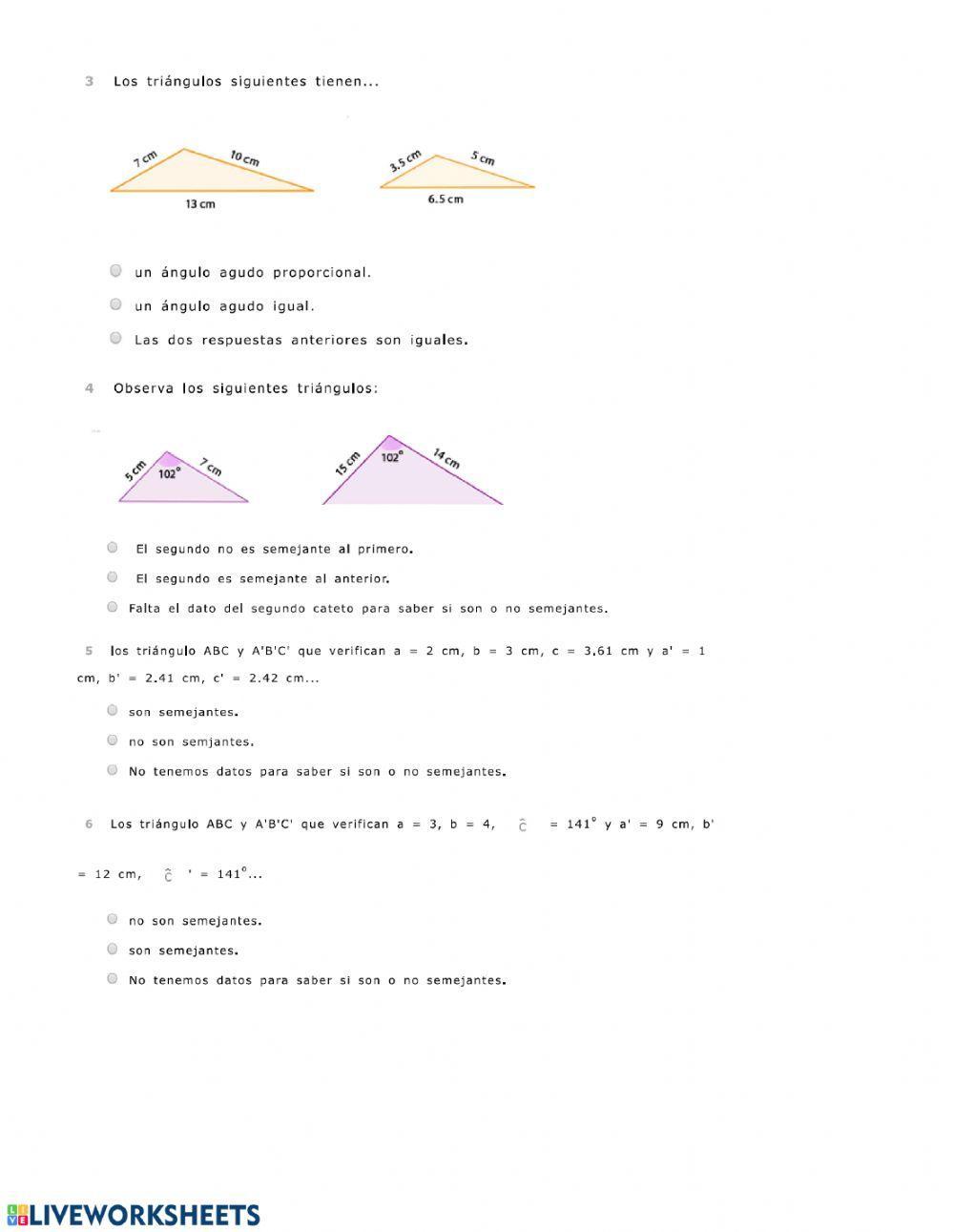 Criterios de Semejanza