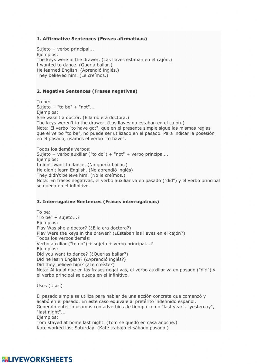 Present simple chuleta