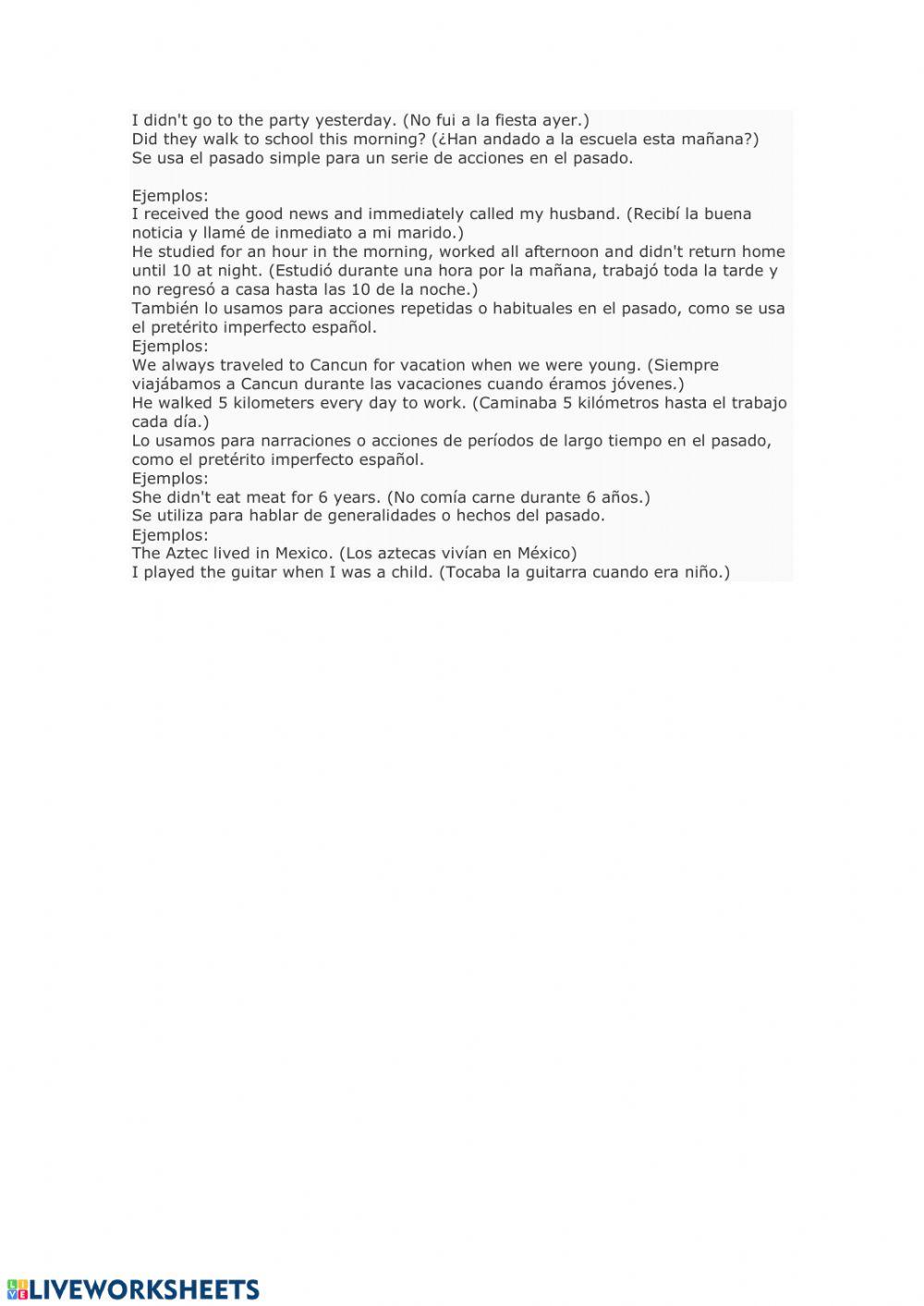 Present simple chuleta