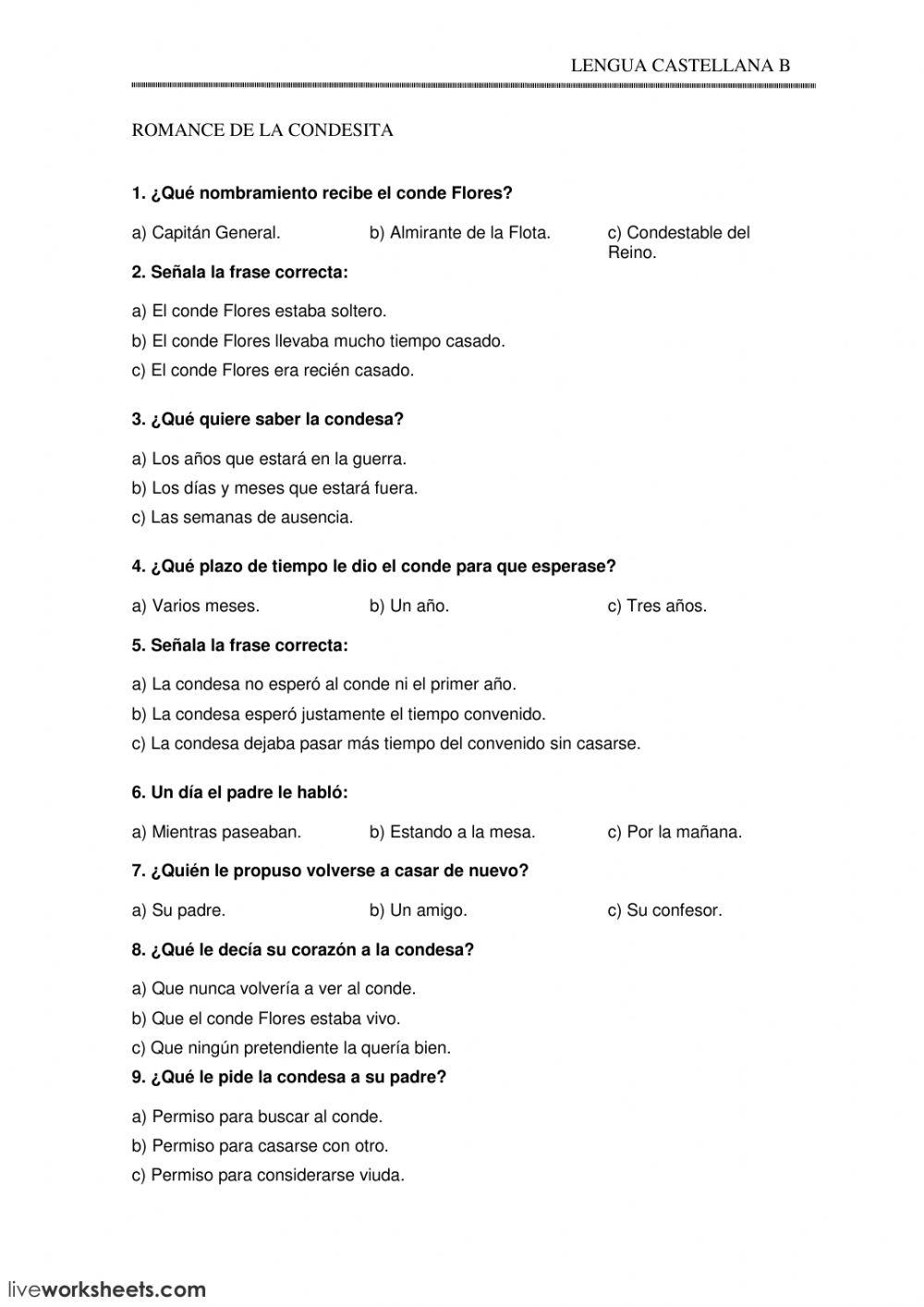 Romance la condesita