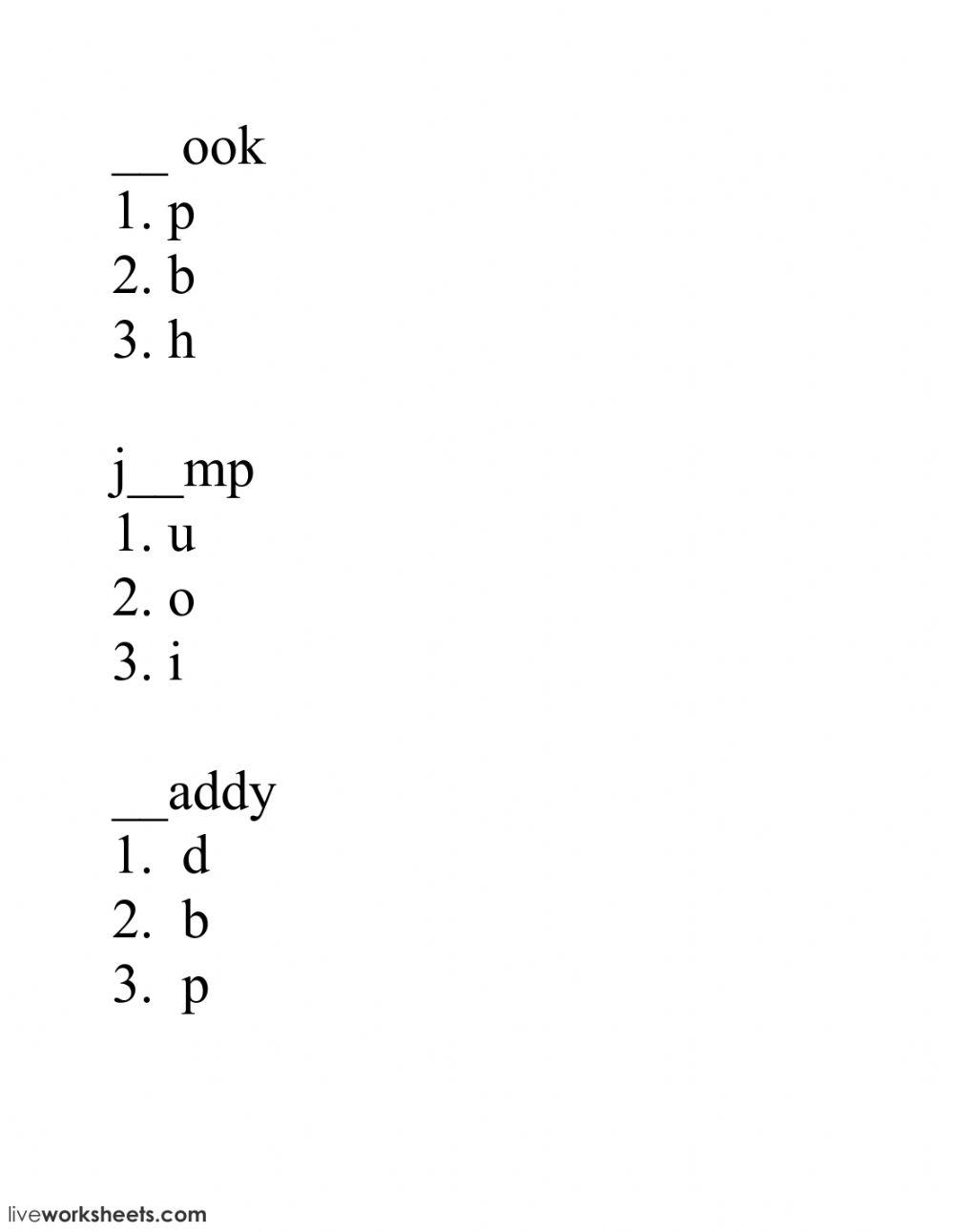 Fill In The Blanks activity | Live Worksheets