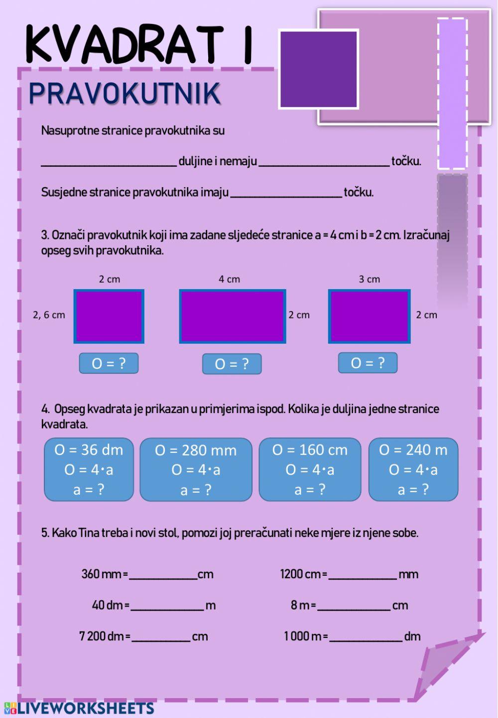 Pravokutnik i kvadrat
