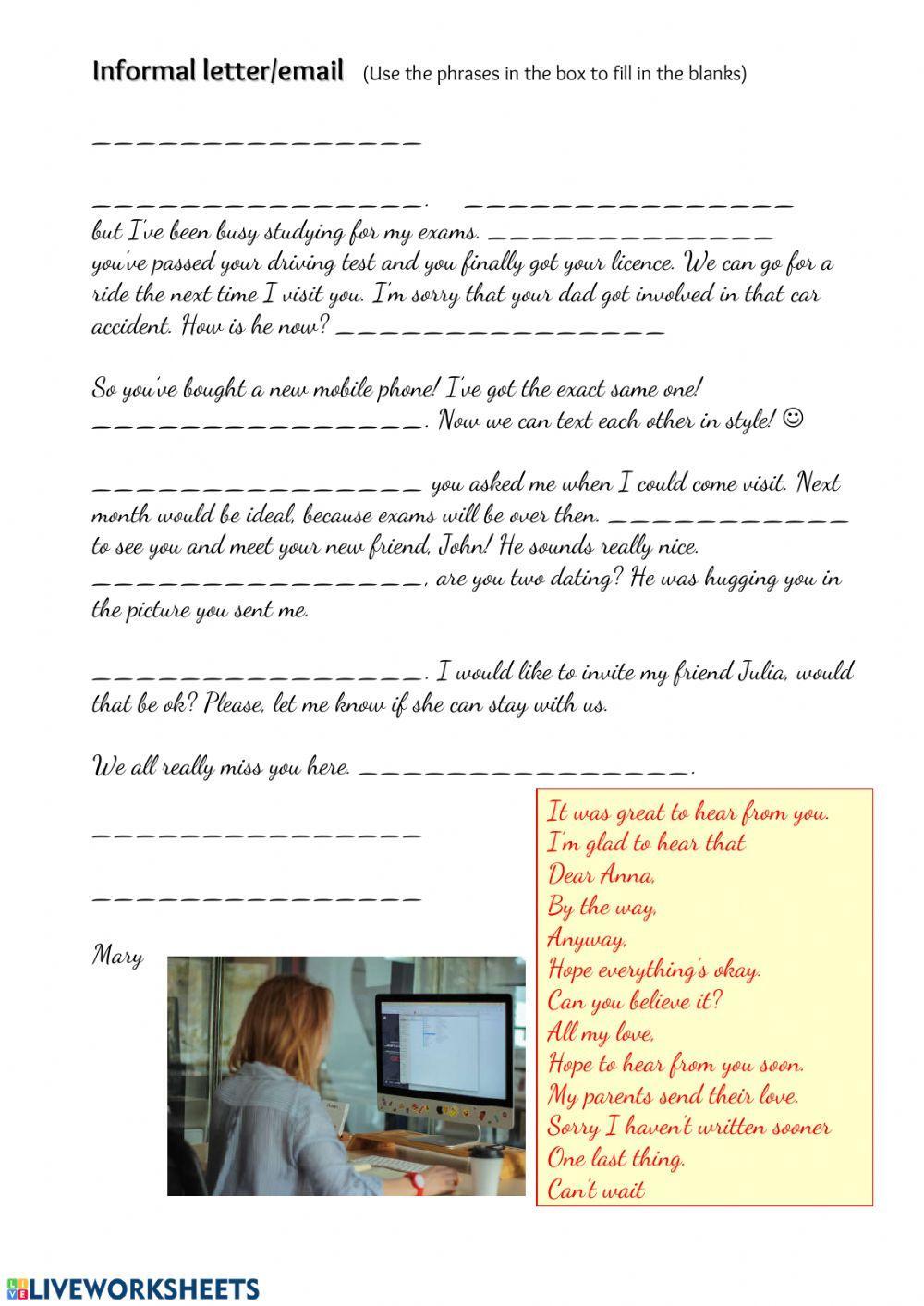 Informal Letter-email