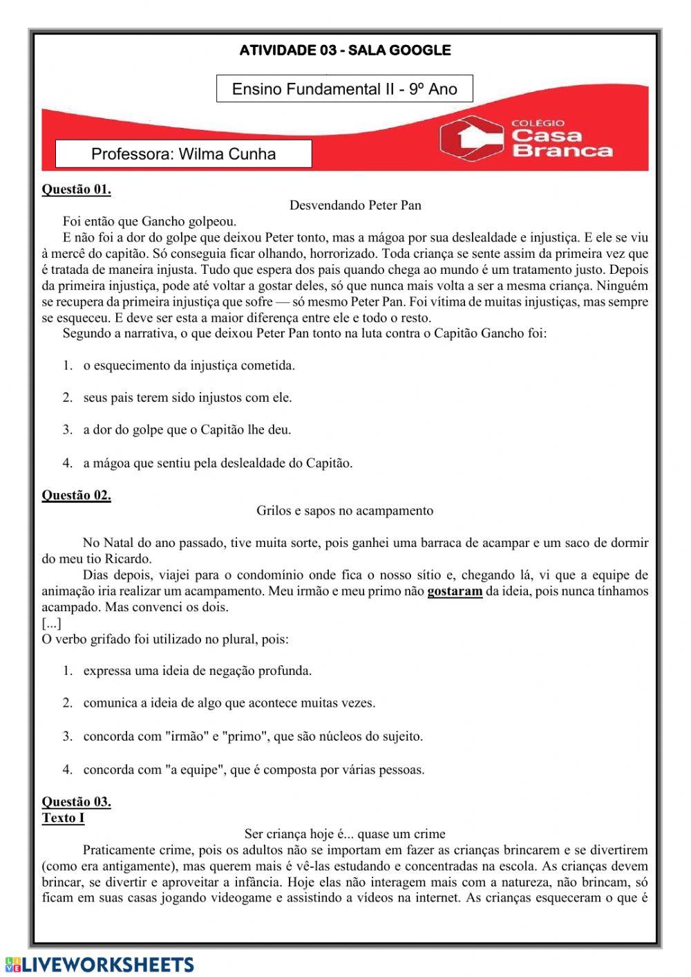 Interpretação de texto