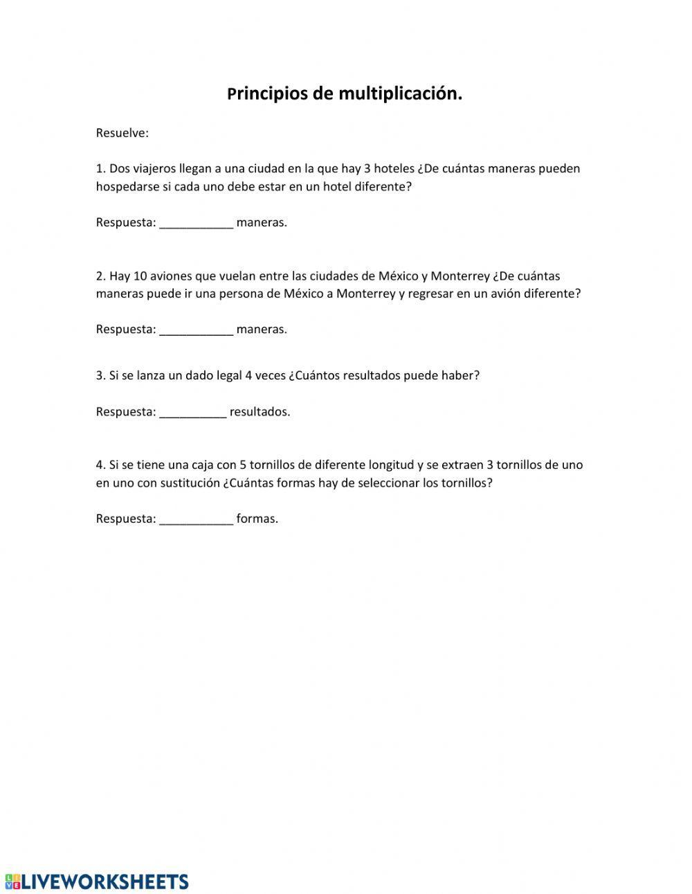 Principio multiplicativo