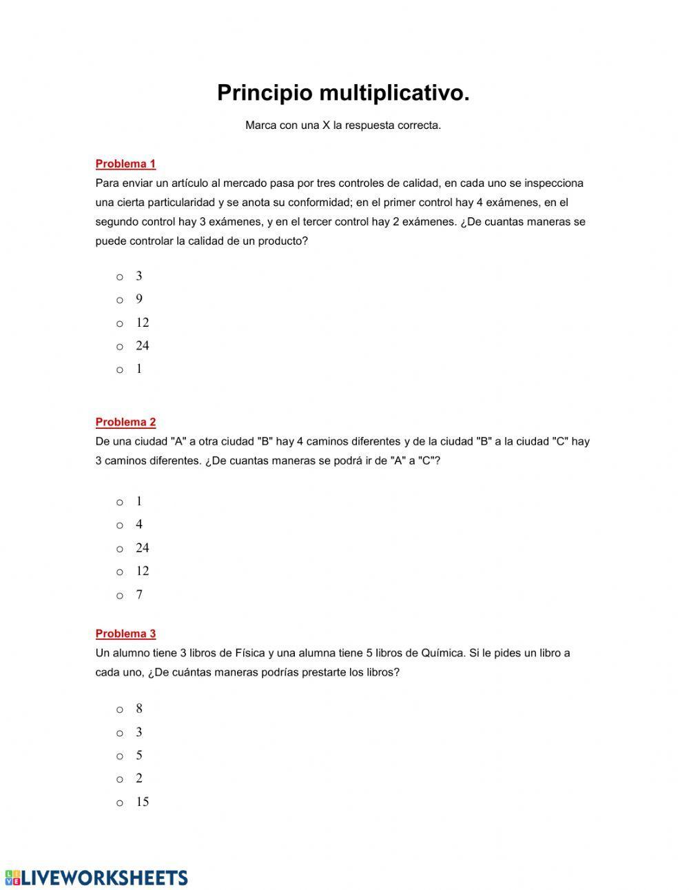 Principio Multiplicativo