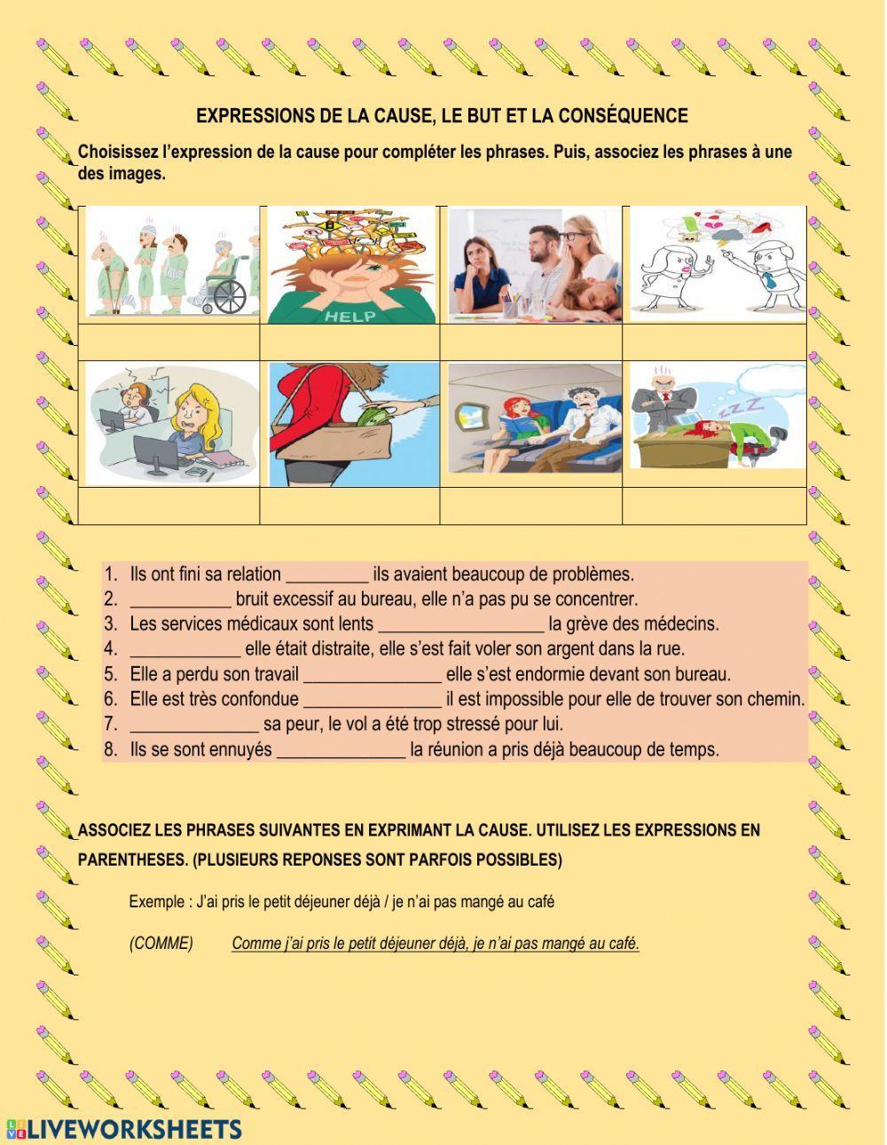 Exprimer la cause, le but et la conséquence