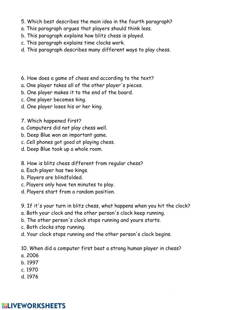 Reading Comprehension- Non Fiction