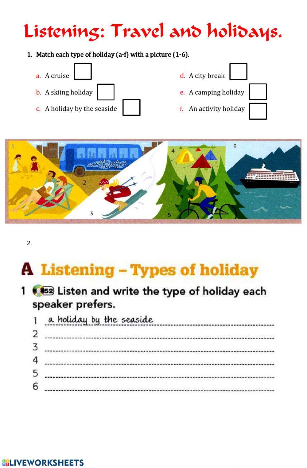 Holidays listening Holidays listening
