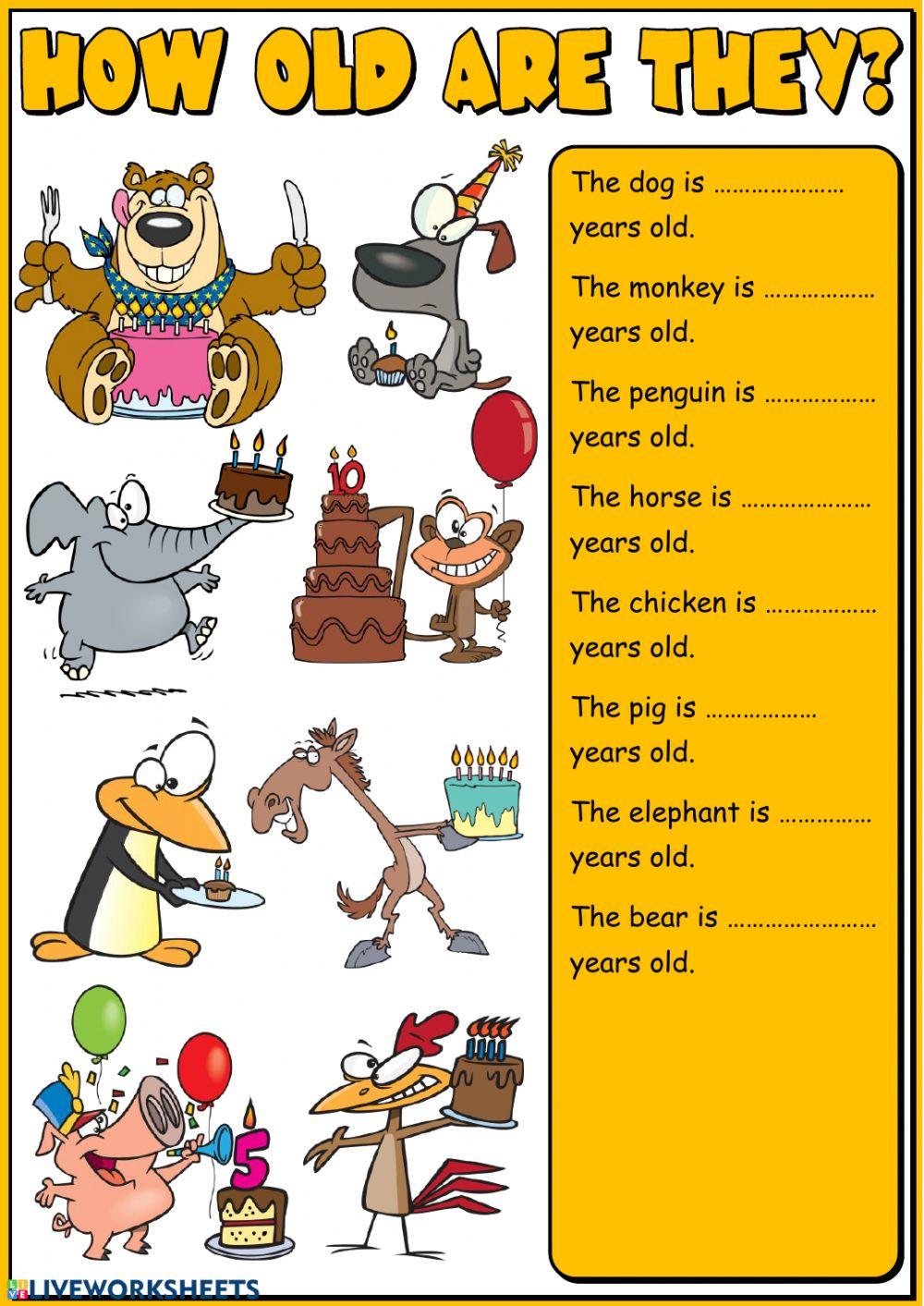 How old are they? - writing