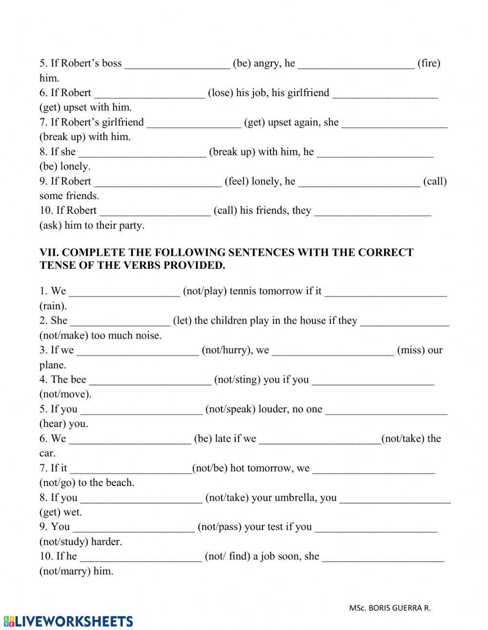 Reflexive pronouns & conditional 1