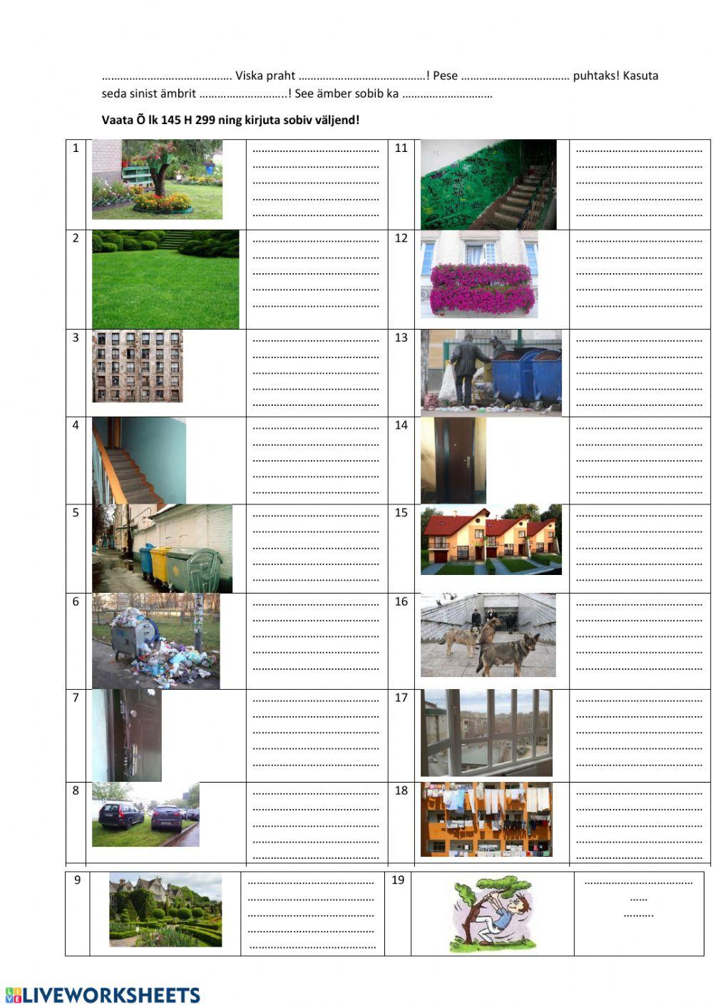 7.kl. Tegija nimi, tegusõna -osa võtma- ja koduümbrus