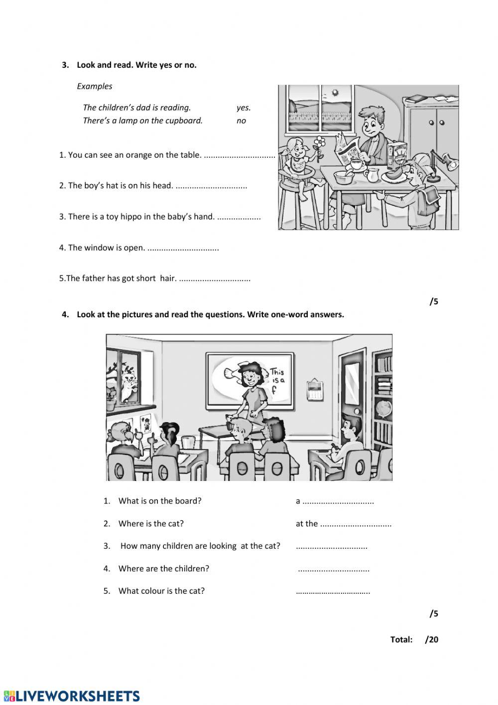 Class 4 end of year test