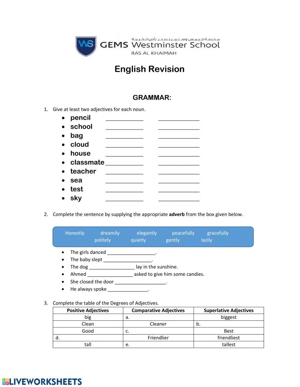 English Revision