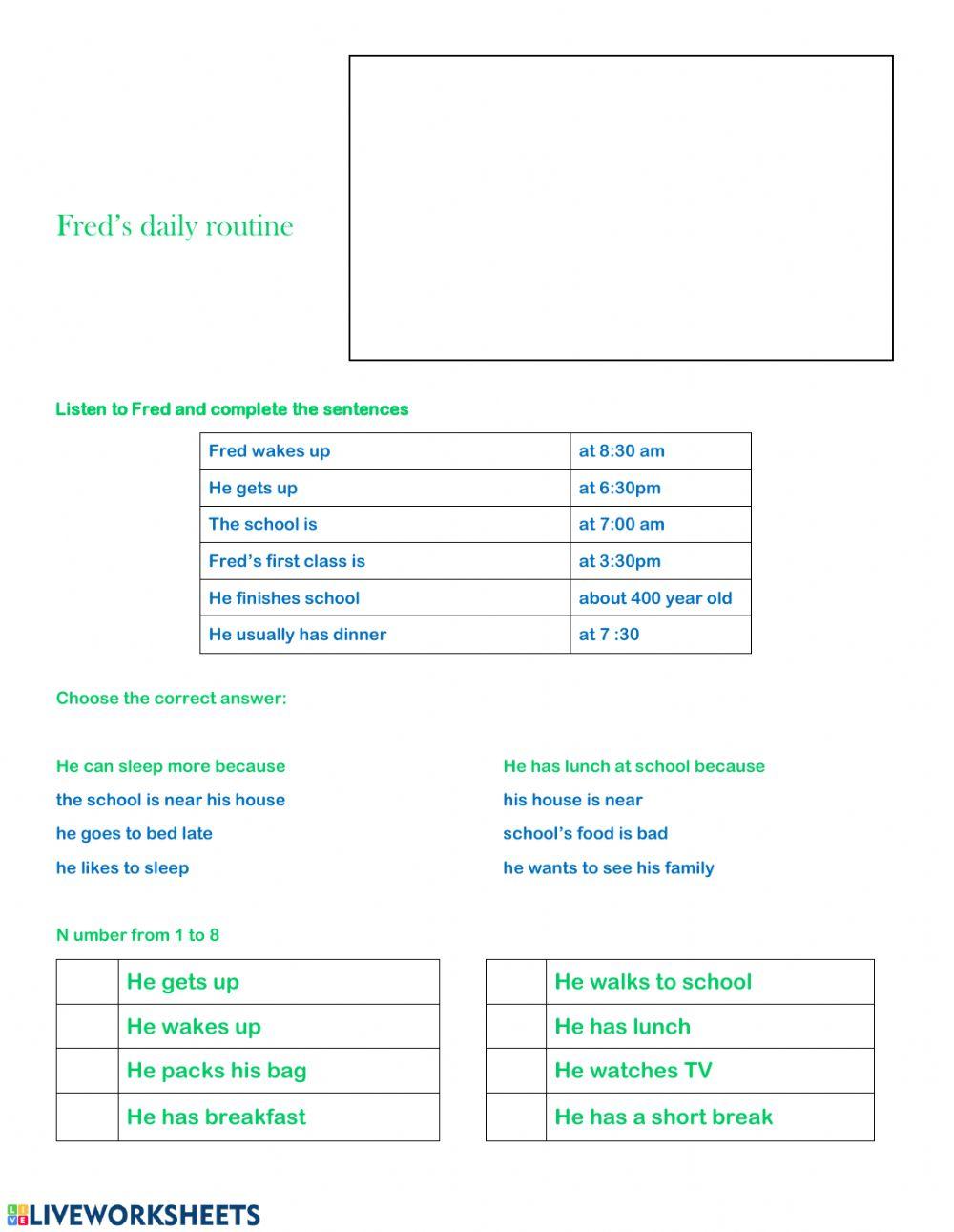 Listening daily activities (subtitle) Listening daily activities (subtitle)