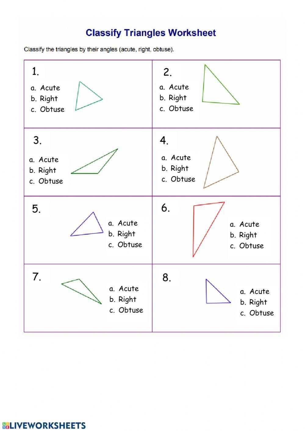 Classify Triangles Classify Triangles