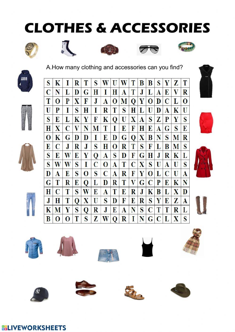 Clothes and accessories Clothes and accessories