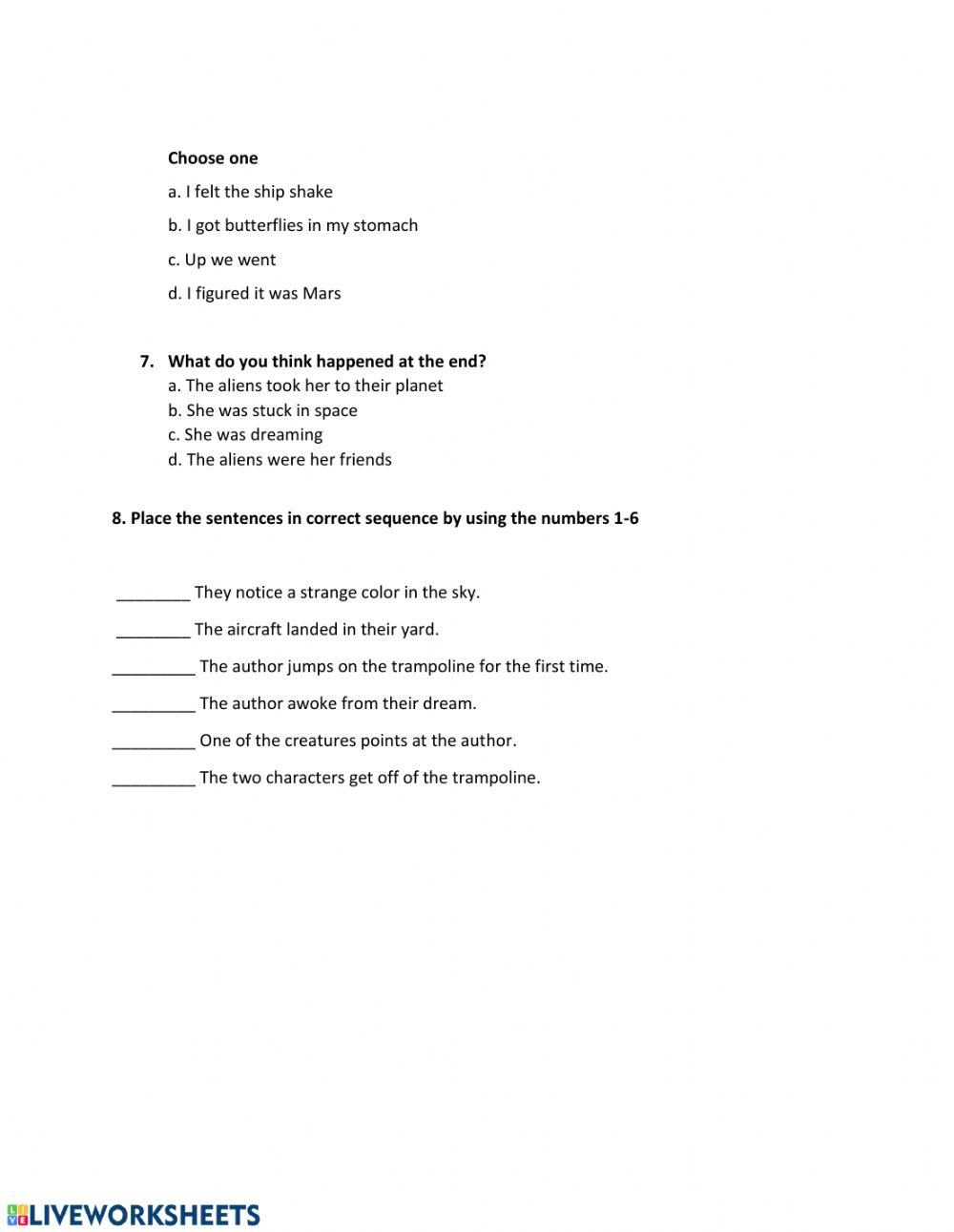 English comprehension