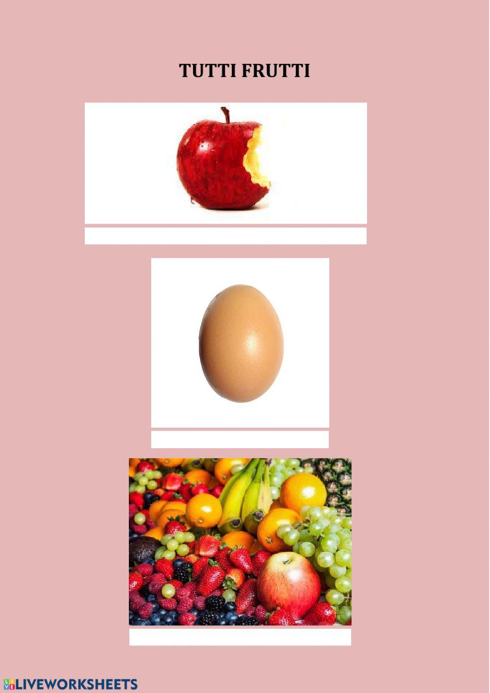 Tutti frutti | Free Interactive Worksheets | 52075