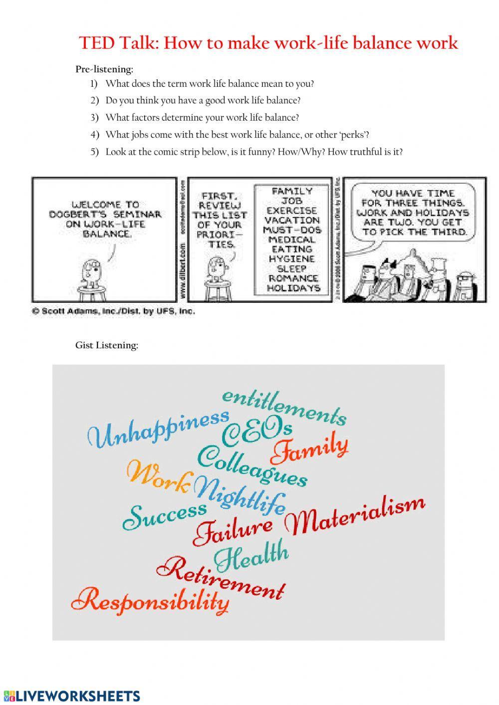 TED Talk: How to make work-life balance work