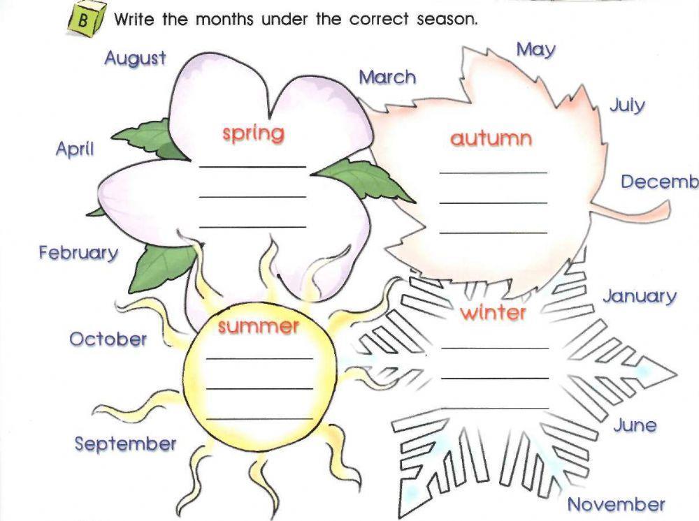 Seasons and months of the year
