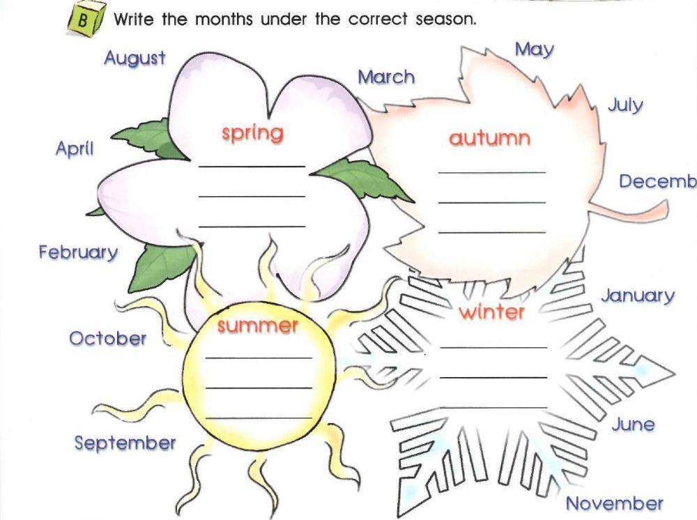 Seasons and months of the year