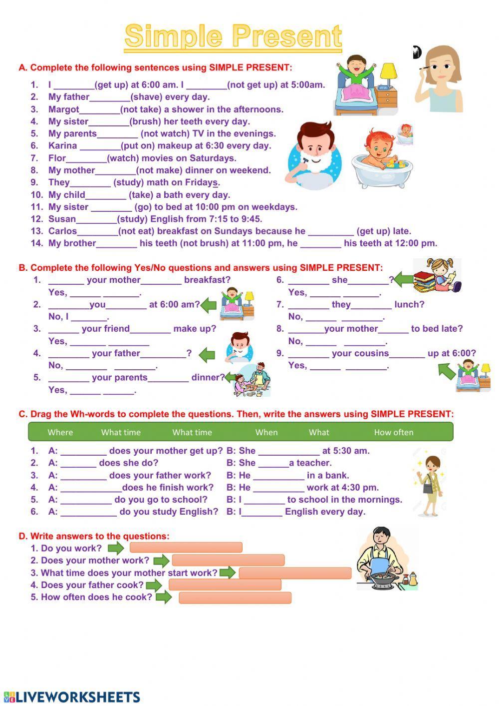 Simple Present Exercises Simple Present Exercises