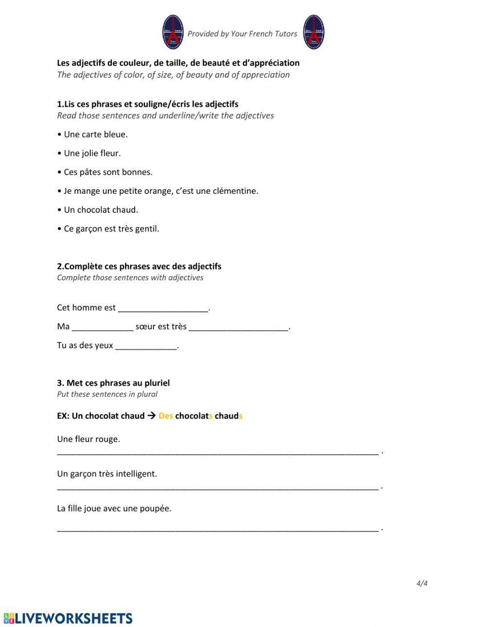 French Basics Exercise