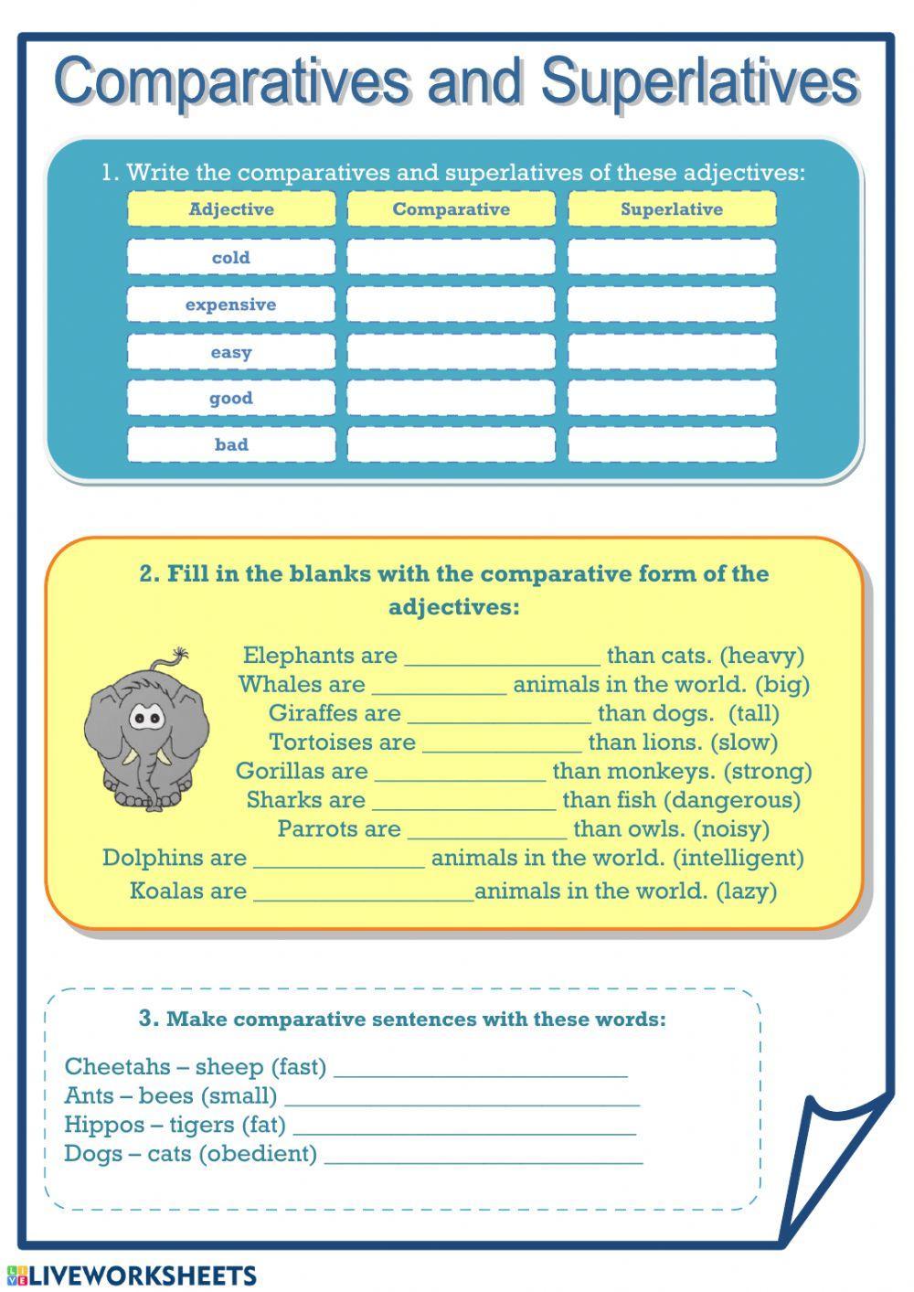 Comparatives and superlatives