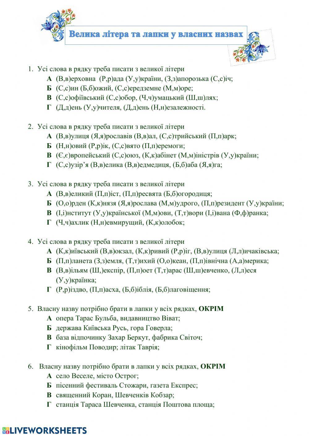 Велика літера та вживання лапок у власних назвах