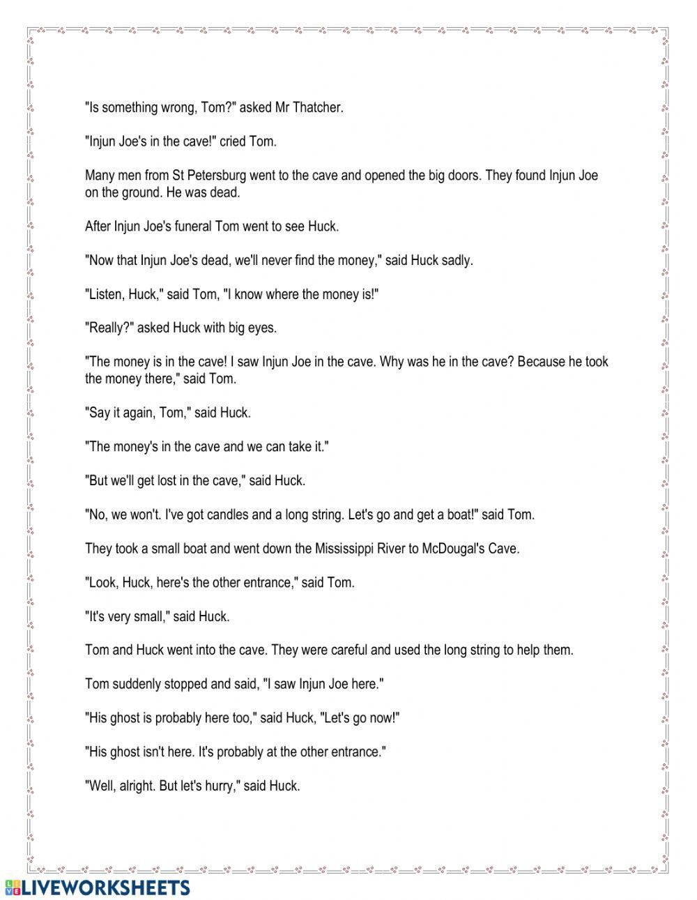 The Adventures of Tom Sawyer Chapter 8 The Adventures of Tom Sawyer Chapter 8