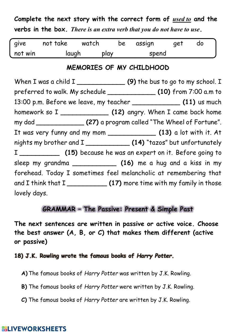 Comparatives & Passive Voice Comparatives & Passive Voice