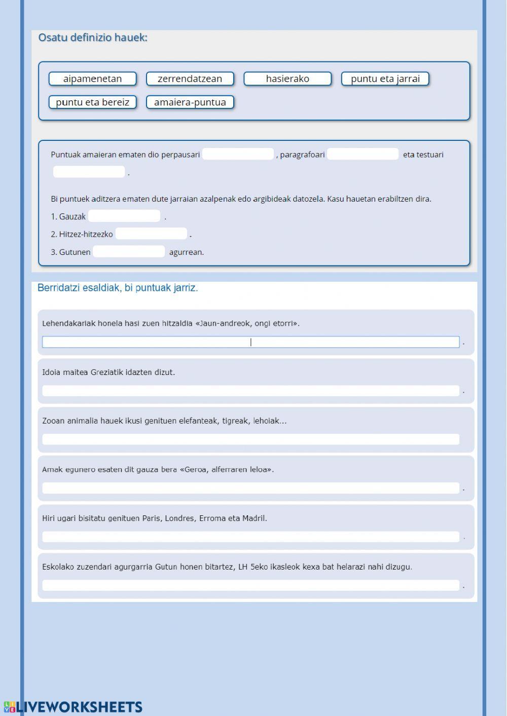 Ortografi 5. maila (1-5)