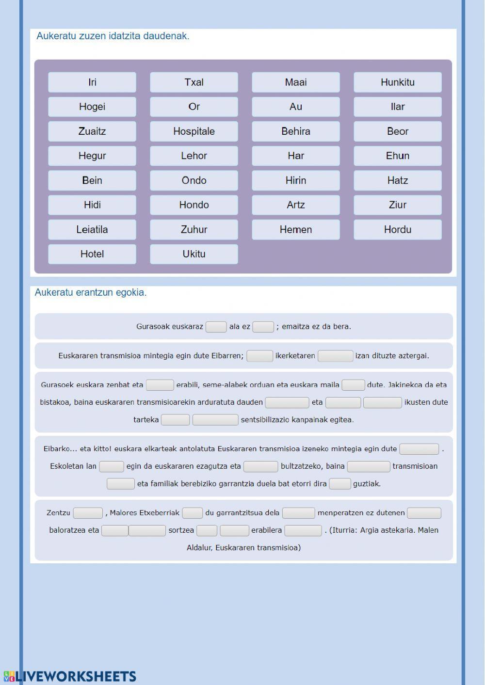 Ortografi 5. maila (1-5)