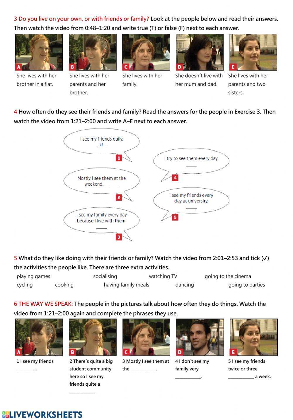 Elementary - Interviews - Unit 3