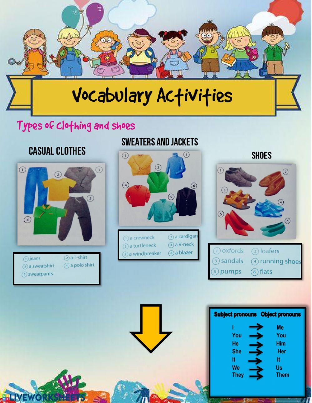 Vocabulary activities