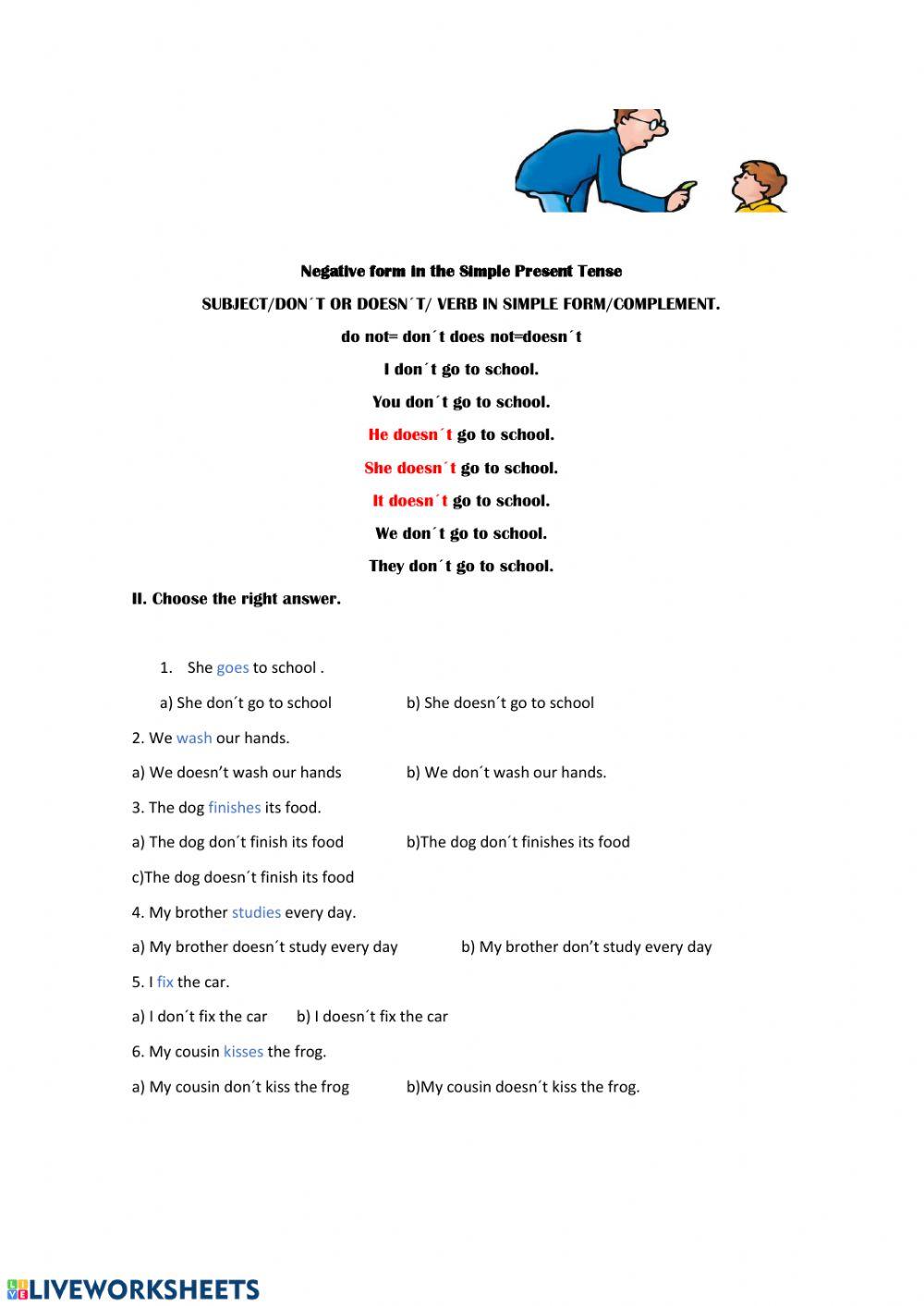 Simple Present in Negative