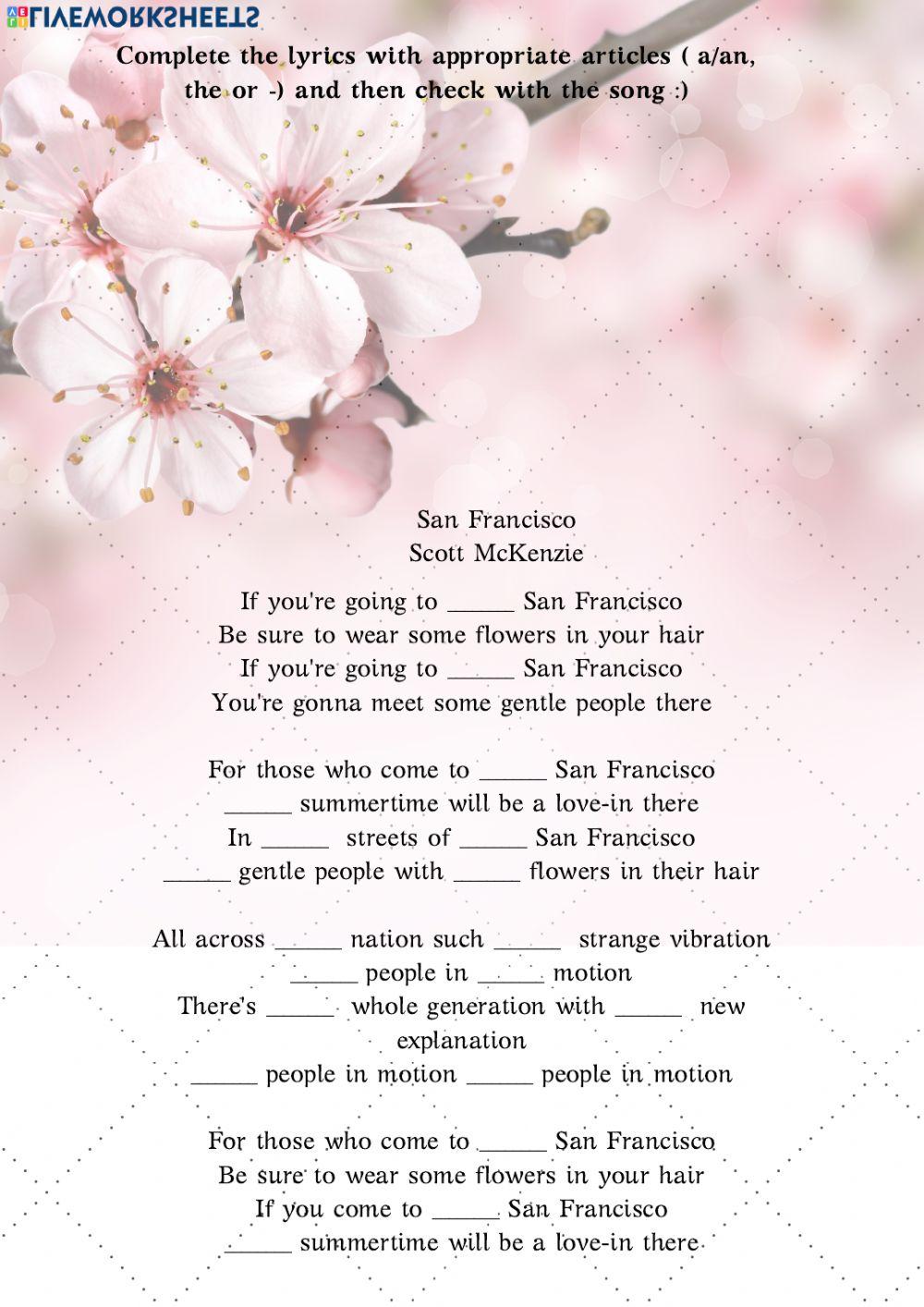 If you're going to San Francisco