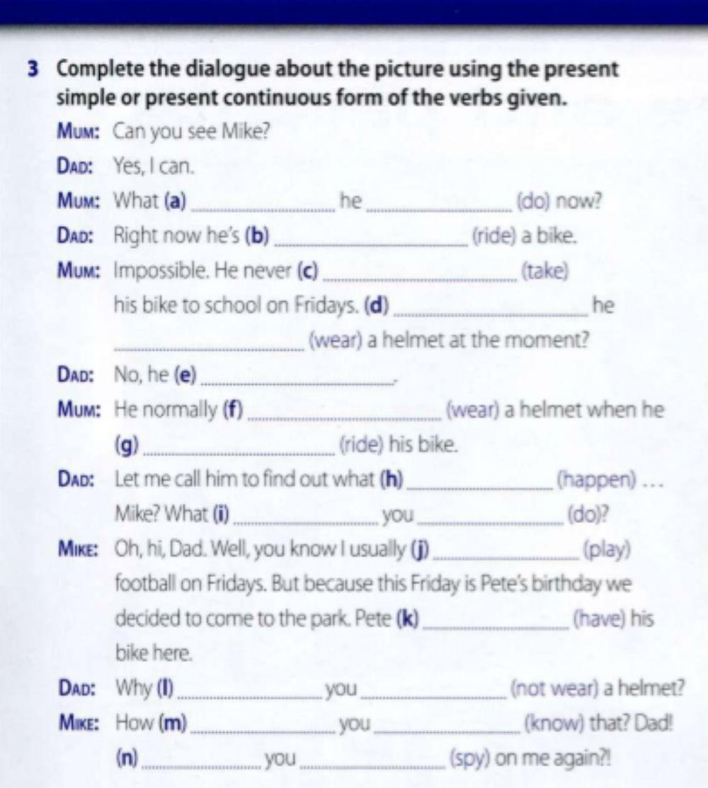 Present Simple&Present Continuous