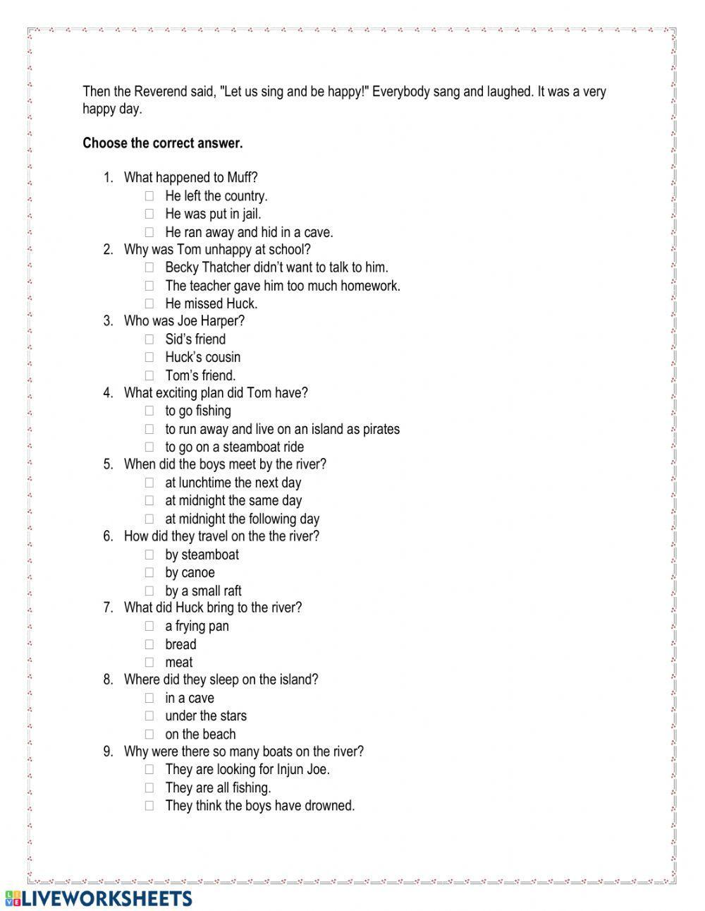 The Adventures of Tom Sawyer Chapter 4 The Adventures of Tom Sawyer Chapter 4