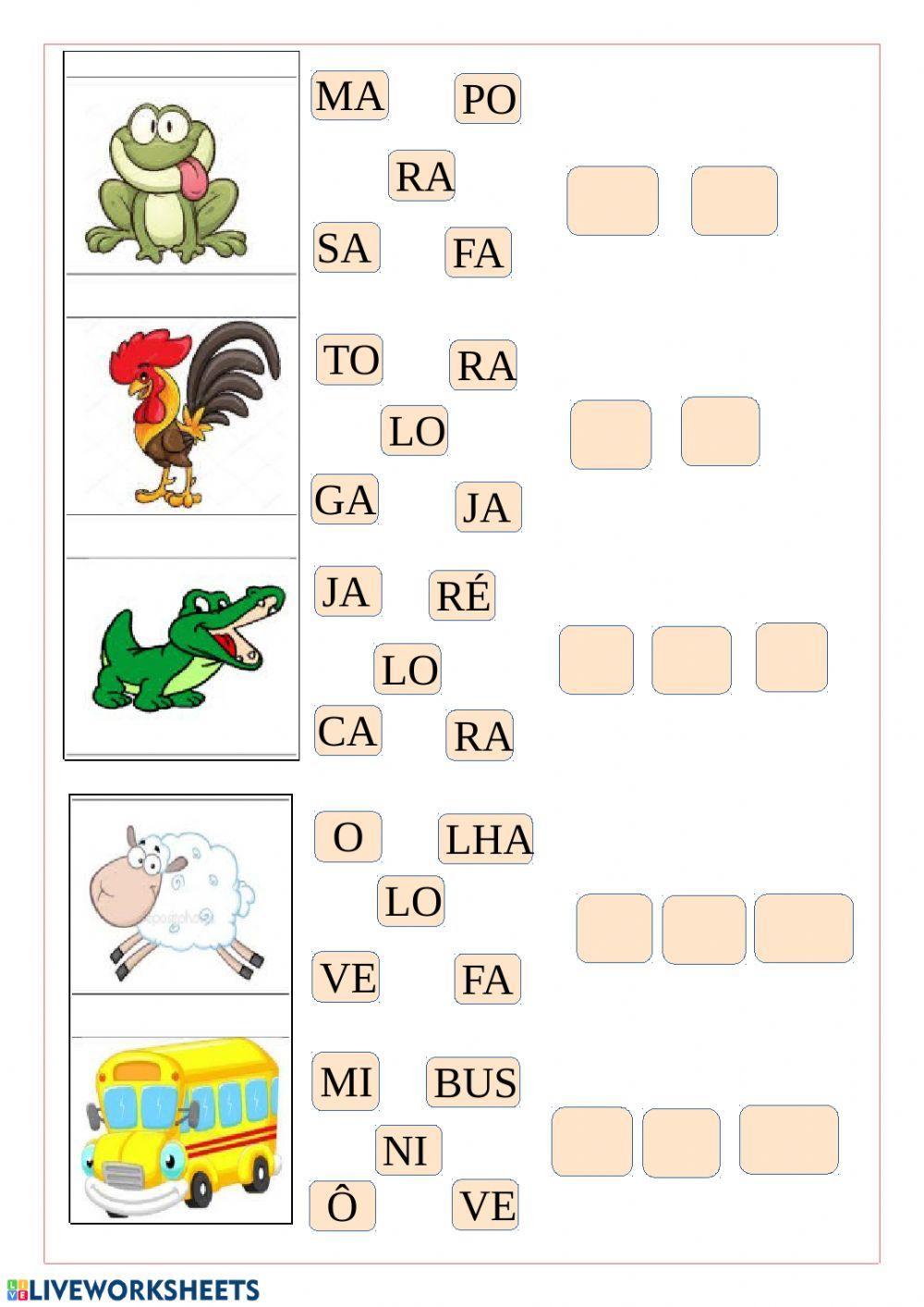 Atividades de Português e Matemática NívelV