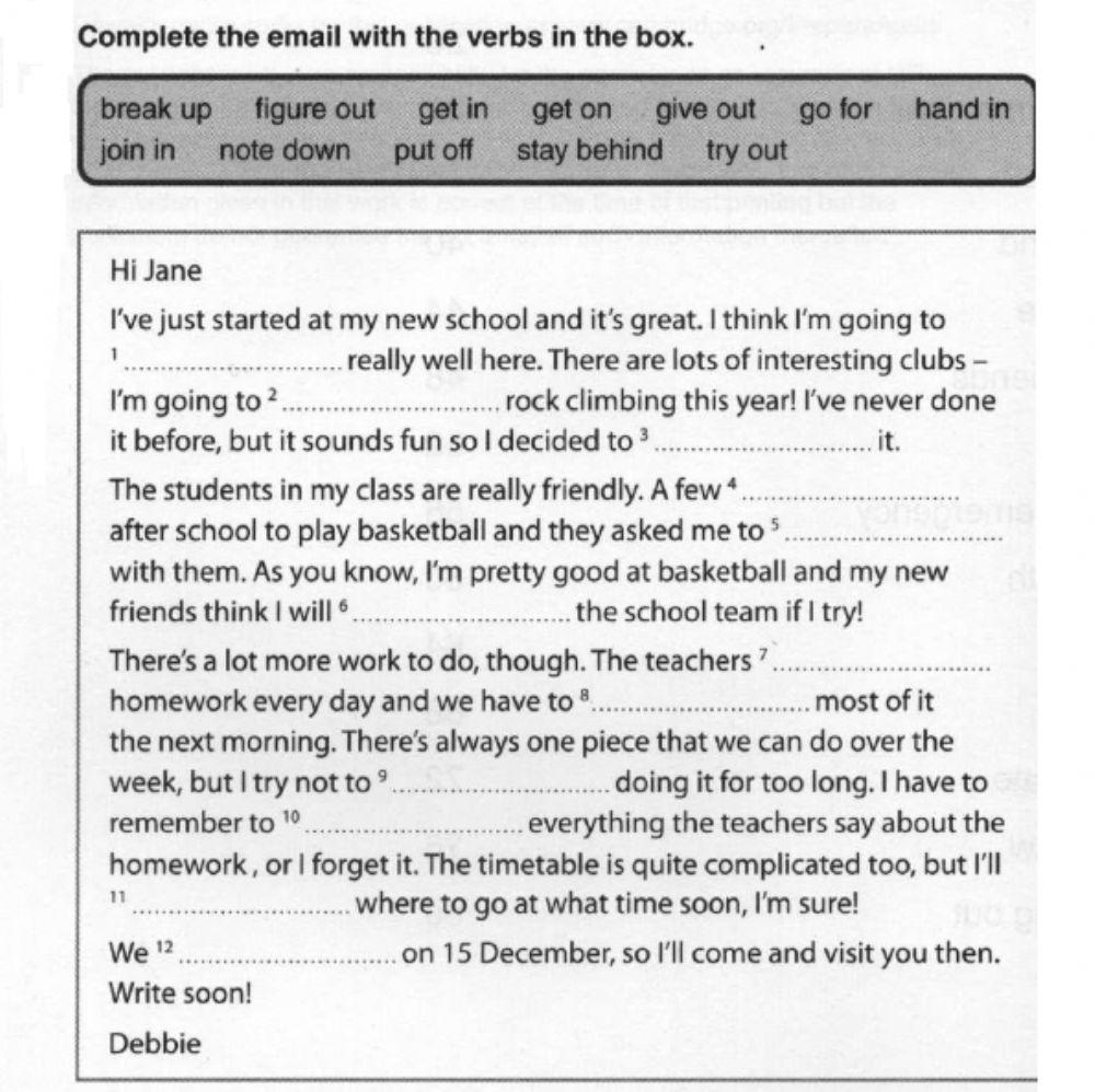 Phrasal verbs (school) Phrasal verbs (school)