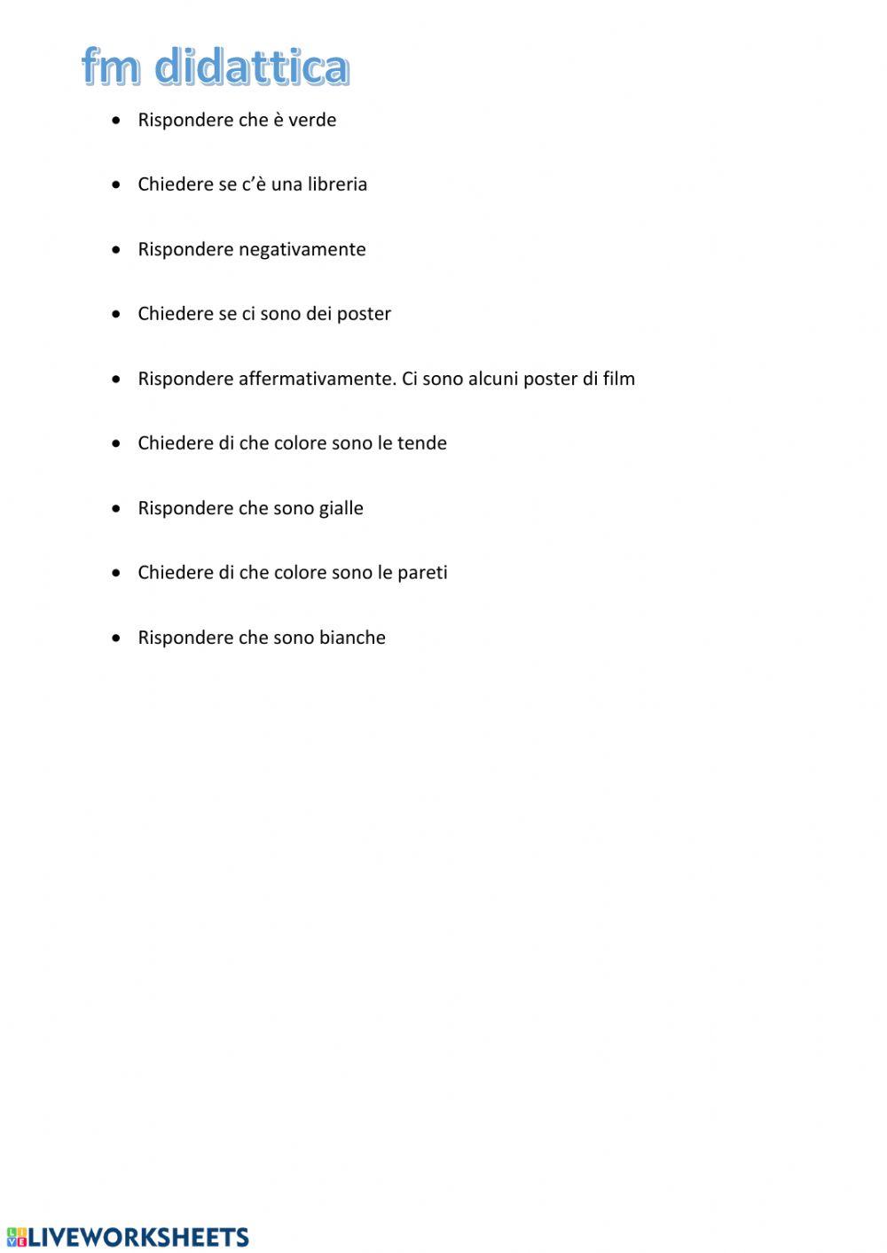 Describing your bedroom